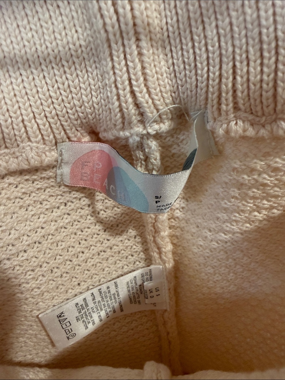 Free People Beach Hailee Sweater Cream Waffle Knit Henley Sweater & Joggers Set - Picture 4 of 4